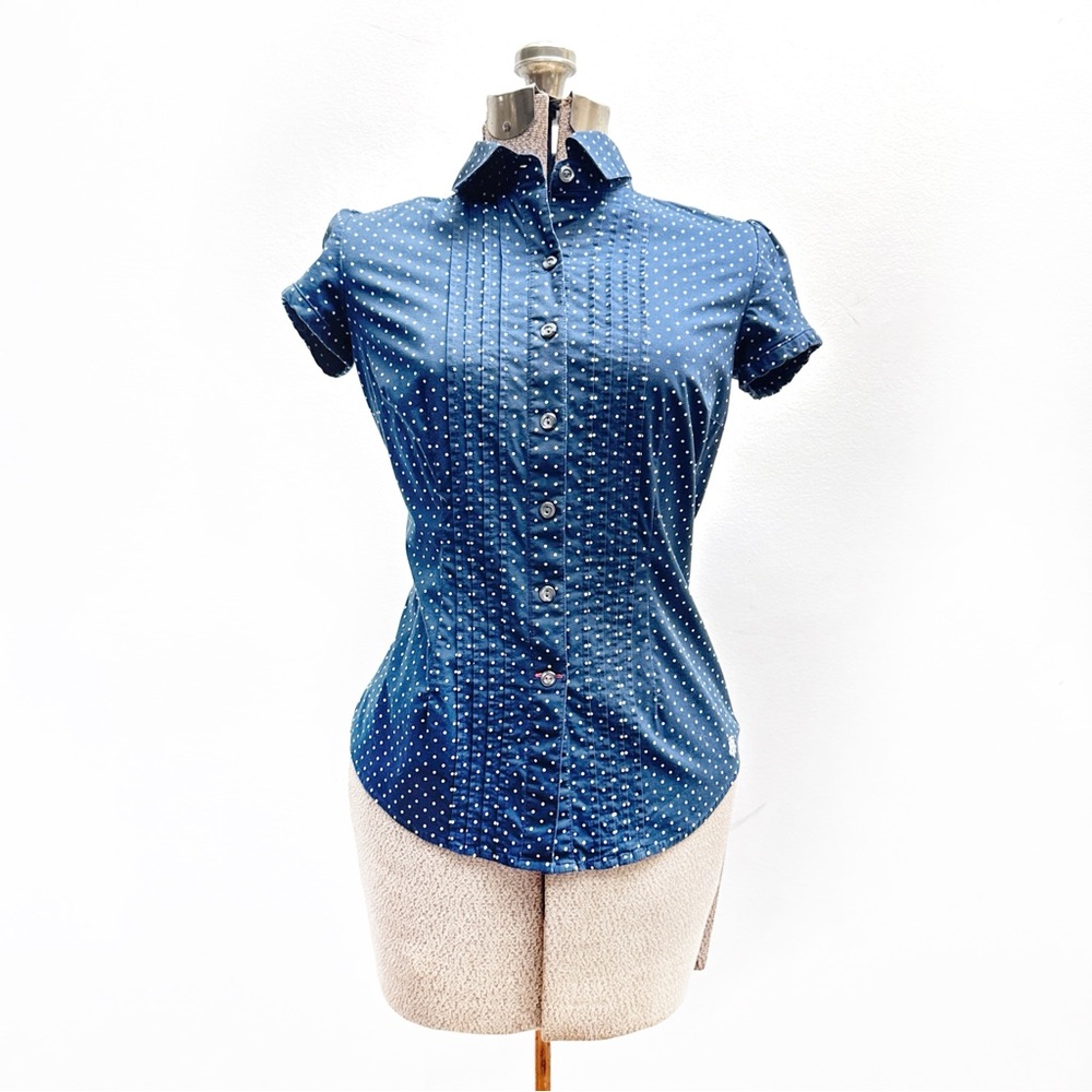 Tommy Hilfiger Short Sleeve Navy Button-Down